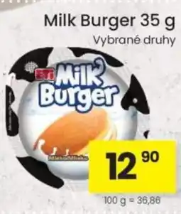 Kubík potraviny Milk Burger nabídka