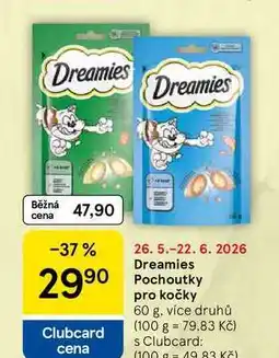 Tesco Dreamies Pochoutky pro kočky nabídka