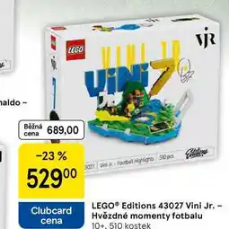 Tesco LEGO Editions 43027 Vini Jr. - Hvězdné momenty fotbalu 10+, 510 kostek nabídka