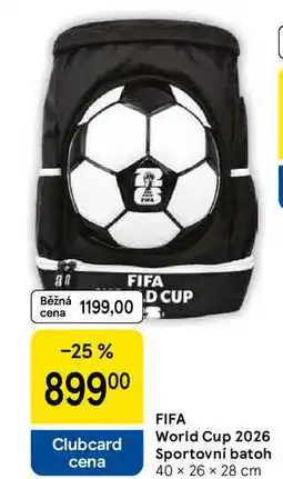 Tesco FIFA World Cup 2026 Sportovní batoh, 40 x 26 x 28 cm nabídka