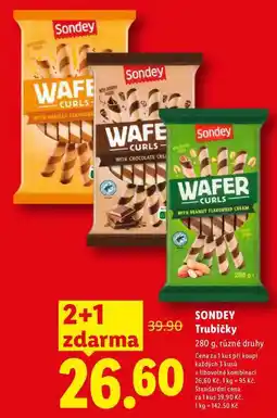 Lidl SONDEY Trubičky, 280 g, různé druhy nabídka