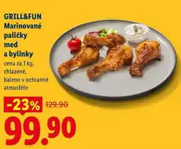 Lidl GRILL&FUN Marinované paličky med a bylinky, cena za nabídka