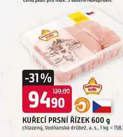 Trefa KUŘECÍ PRSNÍ ŘÍZEK 600 g chlazený nabídka