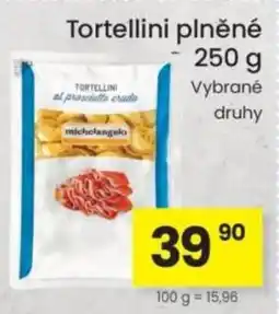 Kubík potraviny Tortellini plněné nabídka