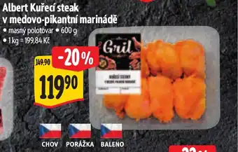 Albert Albert Kuřecí steak v medovo-pikantní marinádě nabídka