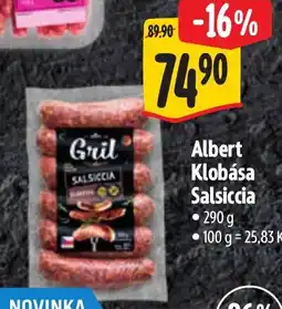 Albert Albert Klobása Salsiccia nabídka