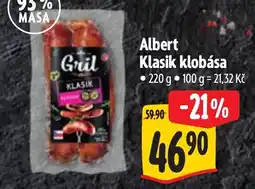 Albert Albert Klasik klobása nabídka