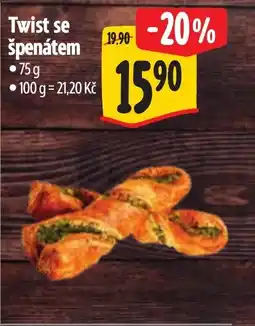 Albert Twist se špenátem nabídka