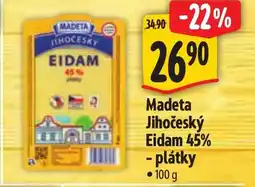 Albert Madeta Jihočeský Eidam 45% - plátky nabídka