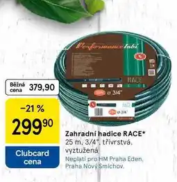 Tesco Zahradní hadice RACE, 25 m. 3/4, třívrstvá. vyztužená nabídka