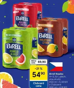 Tesco Birell Nealko, 4× 0.33 l, plech nabídka