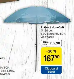 Tesco Plážový slunečník Ø 160 cm. s UV ochranou 50+, více barev nabídka