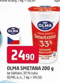 Trefa OLMA SMETANA 200 g ke šlehání, 33% tuku nabídka