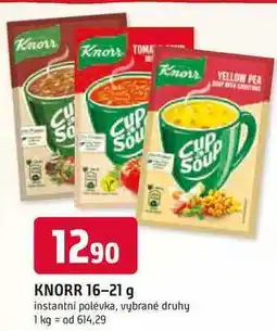 Trefa KNORR 16-21 g instantni polévka, vybrané druhy nabídka