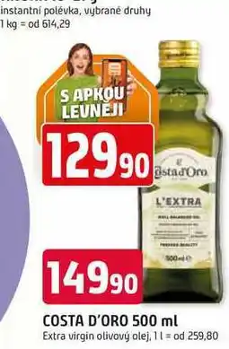 Trefa COSTA D'ORO 500 ml Extra virgin olivový olej nabídka