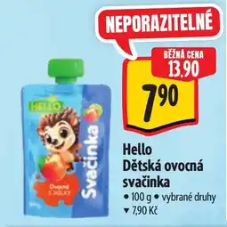 Albert Hello Dětská ovocná svačinka nabídka