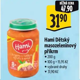 Albert Hami Dětský masozeleninový příkrm nabídka