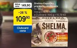 Tesco Shelma Kapsičky pro kočky multipack, 12× nabídka