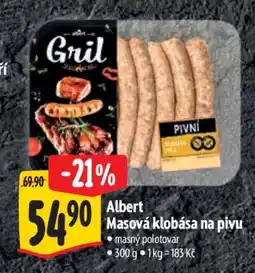 Albert Albert Masová klobása na pivu nabídka