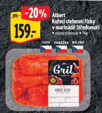 Albert Albert Kuřecí stehenní řízky v marinádě Středomoří nabídka