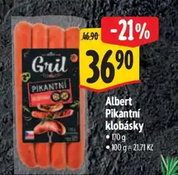 Albert Albert Pikantní klobásky nabídka