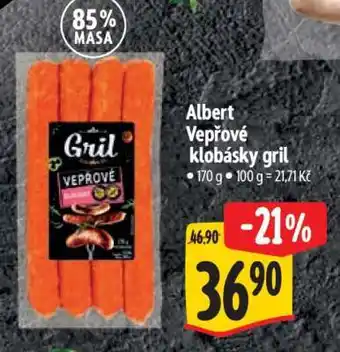Albert Albert Vepřové klobásky gril nabídka