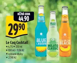 Albert Le Coq Cocktail nabídka