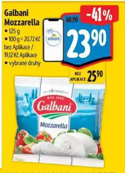 Albert Galbani mozzarella nabídka