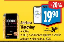 Albert Adriana těstoviny nabídka