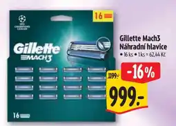 Albert Gillette Mach3 náhradní hlavice nabídka