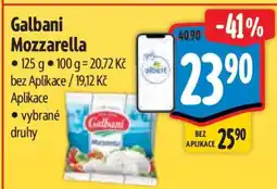 Albert Galbani mozzarella nabídka
