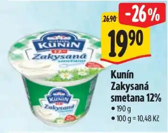 Albert Kunín Zakysaná smetana 12 nabídka
