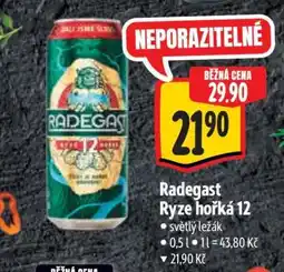 Albert Radegast Ryze Hořká 12 nabídka