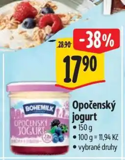 Albert Opočenský jogurt nabídka