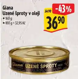 Albert Giana Uzené šproty v oleji nabídka