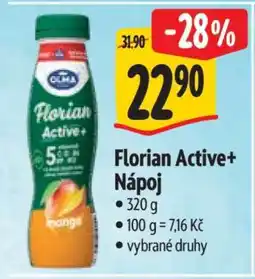 Albert Florian Active nápoj nabídka