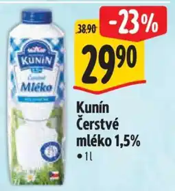 Albert Kunín Čerstvé mléko 1,5% nabídka