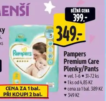 Albert Pampers Premium Care Plenky/Pants nabídka