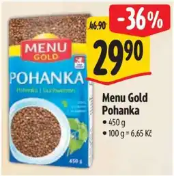 Albert Menu Gold pohanka nabídka