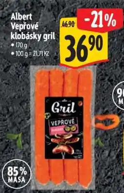 Albert Albert Vepřové klobásky gril nabídka