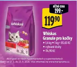 Albert Whiskas Granule pro kočky nabídka