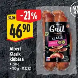 Albert Albert Klasik klobása nabídka