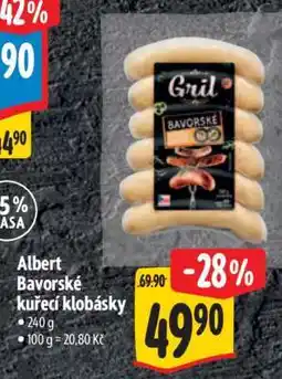 Albert Albert Bavorské kuřecí klobásky nabídka