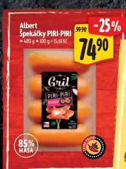 Albert Albert špekáčky PIRI PIRI nabídka
