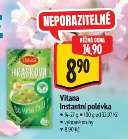 Albert Vitana Instantní polévka nabídka
