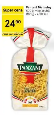 Tesco Panzani Těstoviny nabídka