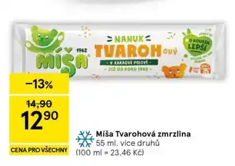 Tesco Míša Tvarohová zmrzlina nabídka