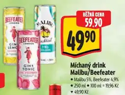 Albert Míchaný drink Malibu/Beefeater nabídka