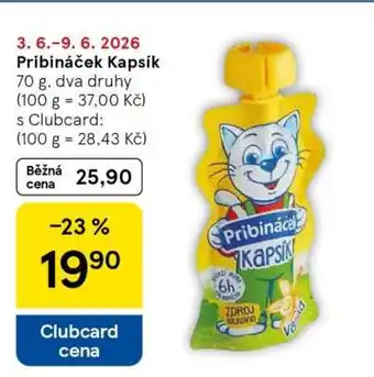 Tesco Pribináček kapsík nabídka