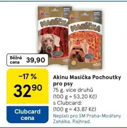 Tesco Akinu Masíčka Pochoutky pro psy nabídka